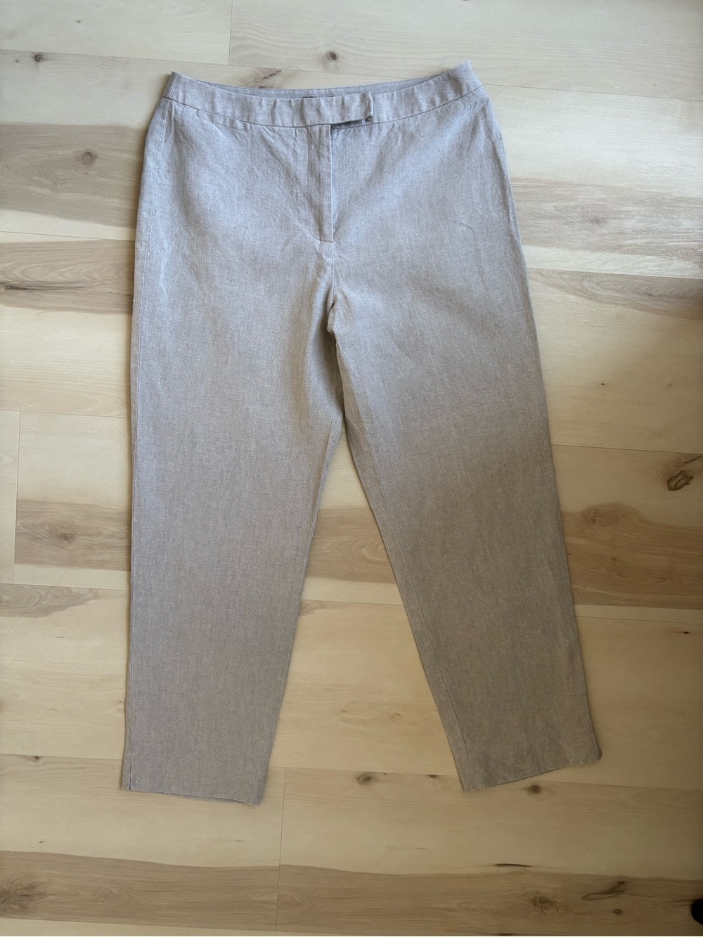 J. Crew Women's Linen Cropped Pants in Light Taupe